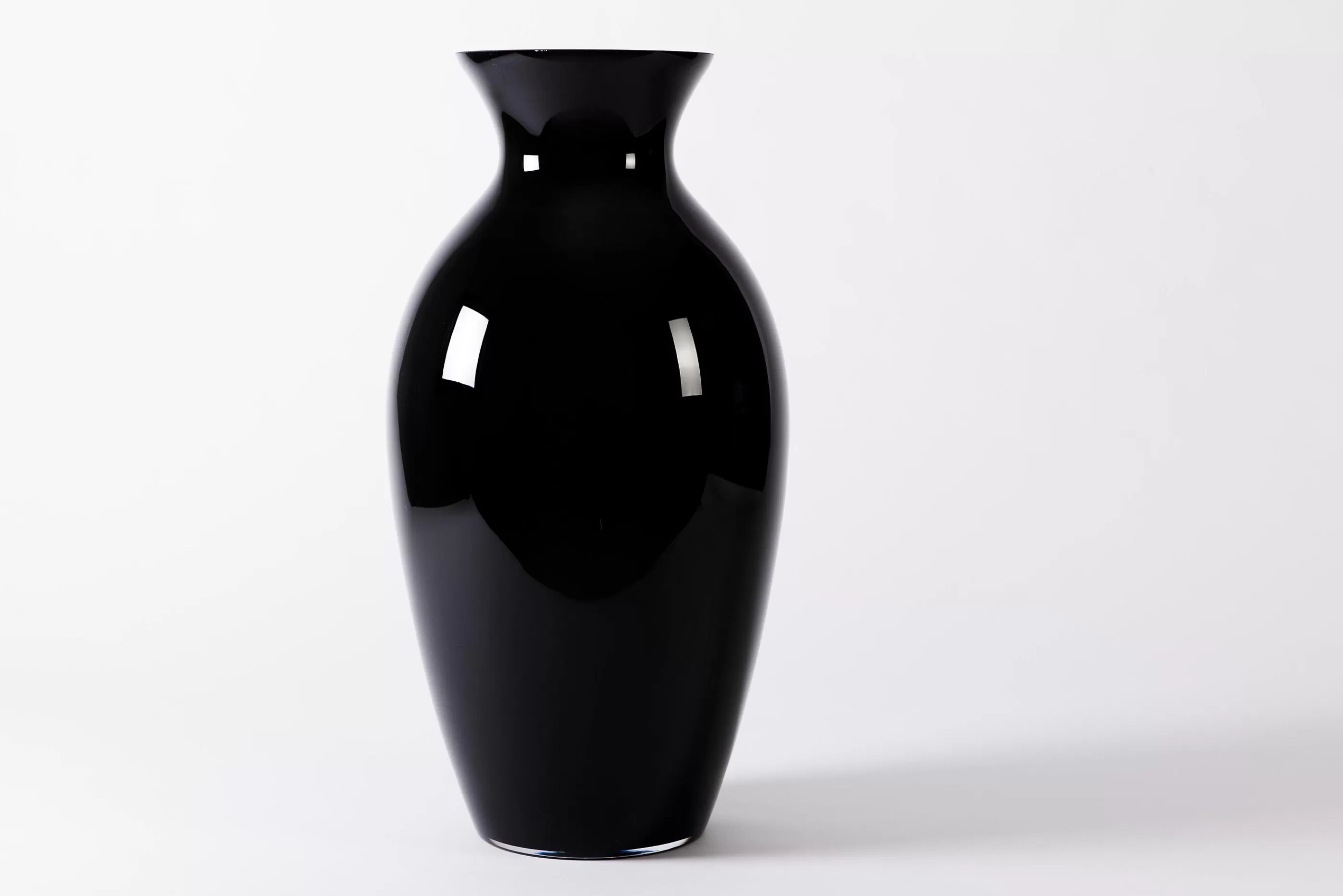 Flamant Adina, Vaas, Zwart, Mondgeblazen, 70Cm | Decoratie
