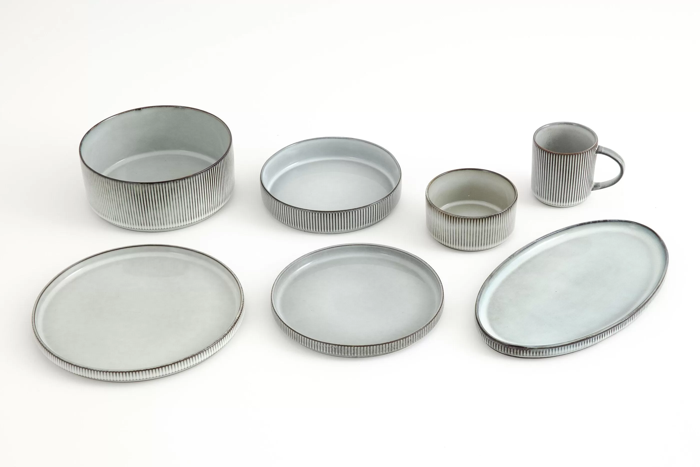 Flamant Architecto, Bord, Keramiek, Grijs, 25,5Cm | Borden, Borden En Kommen