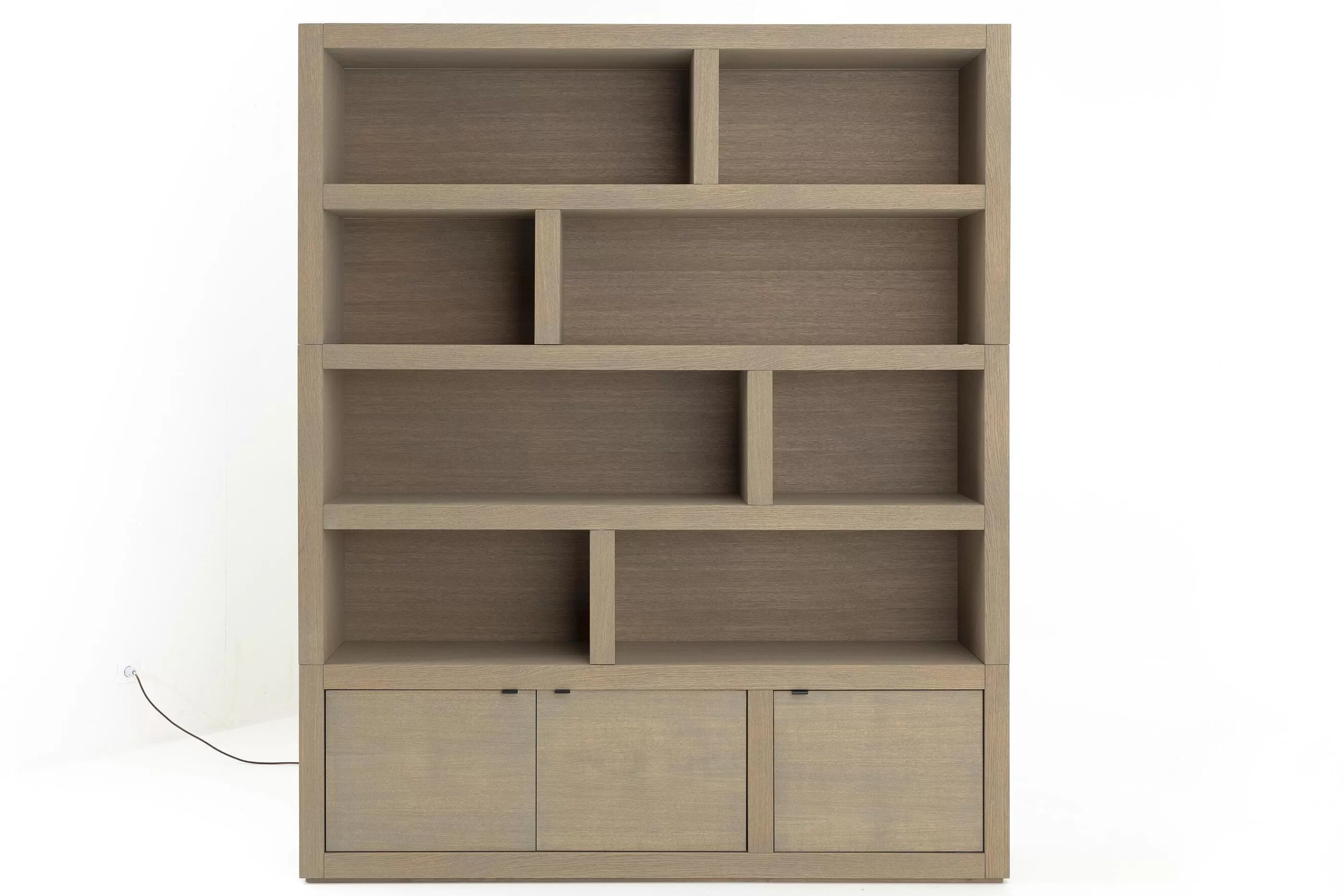 Flamant Bjorn, Boekenkast, Verweerd Eiken, Met Dimbare Led-Verlichting | Kasten
