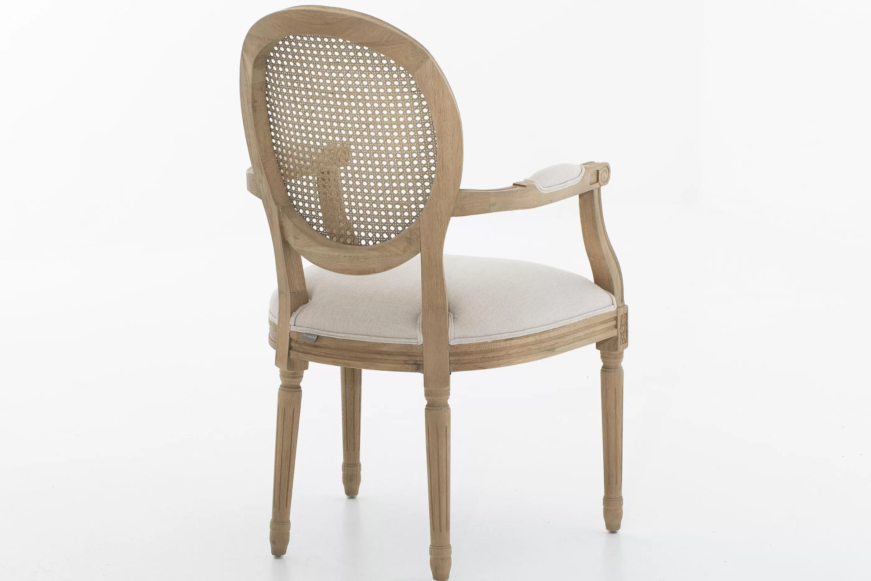 Flamant Medy, Fauteuil, Eiken, Natuurlijk Linnen | Stoelen