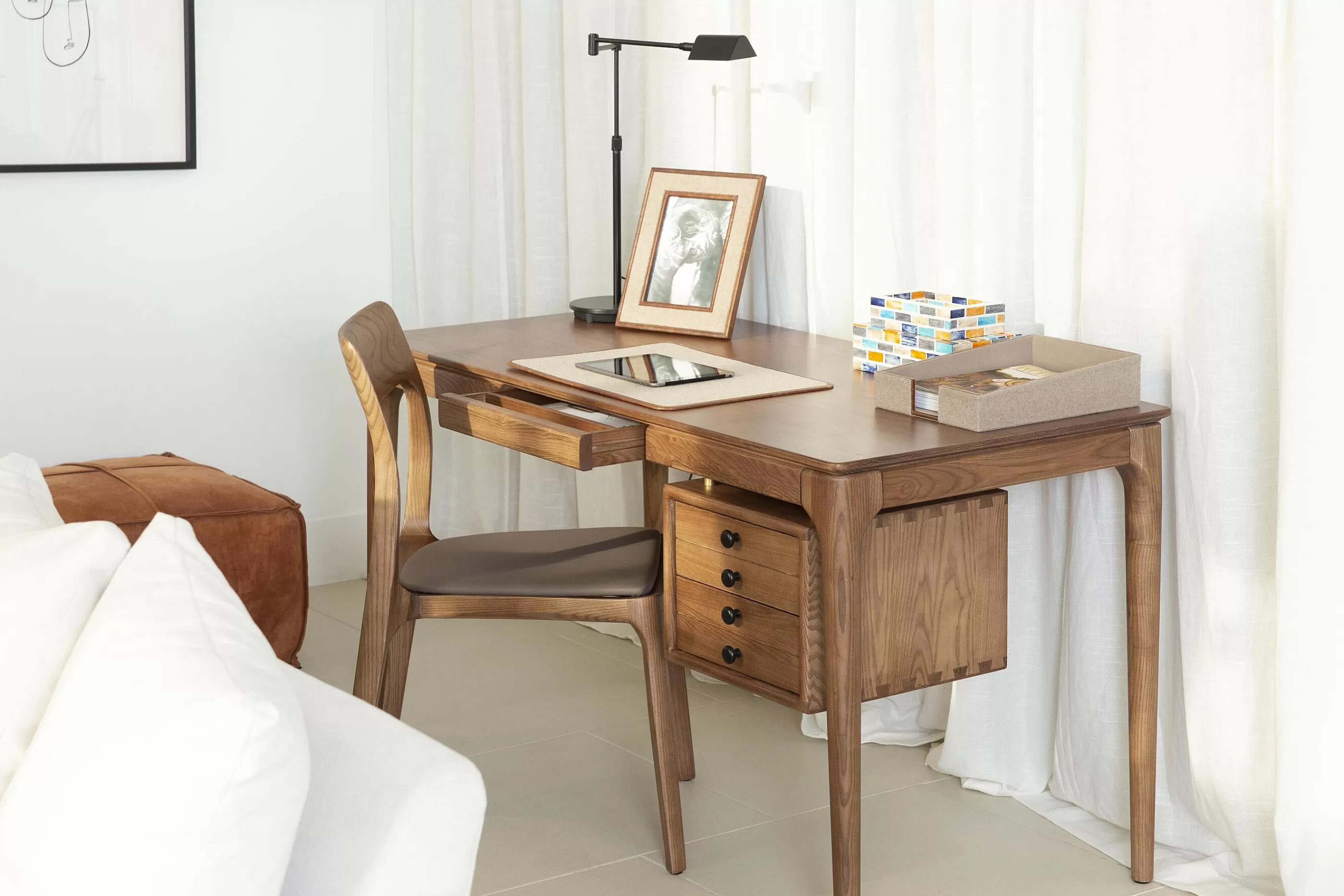 Flamant Milburn, Papierlade, Wol En Leer | Decoraties