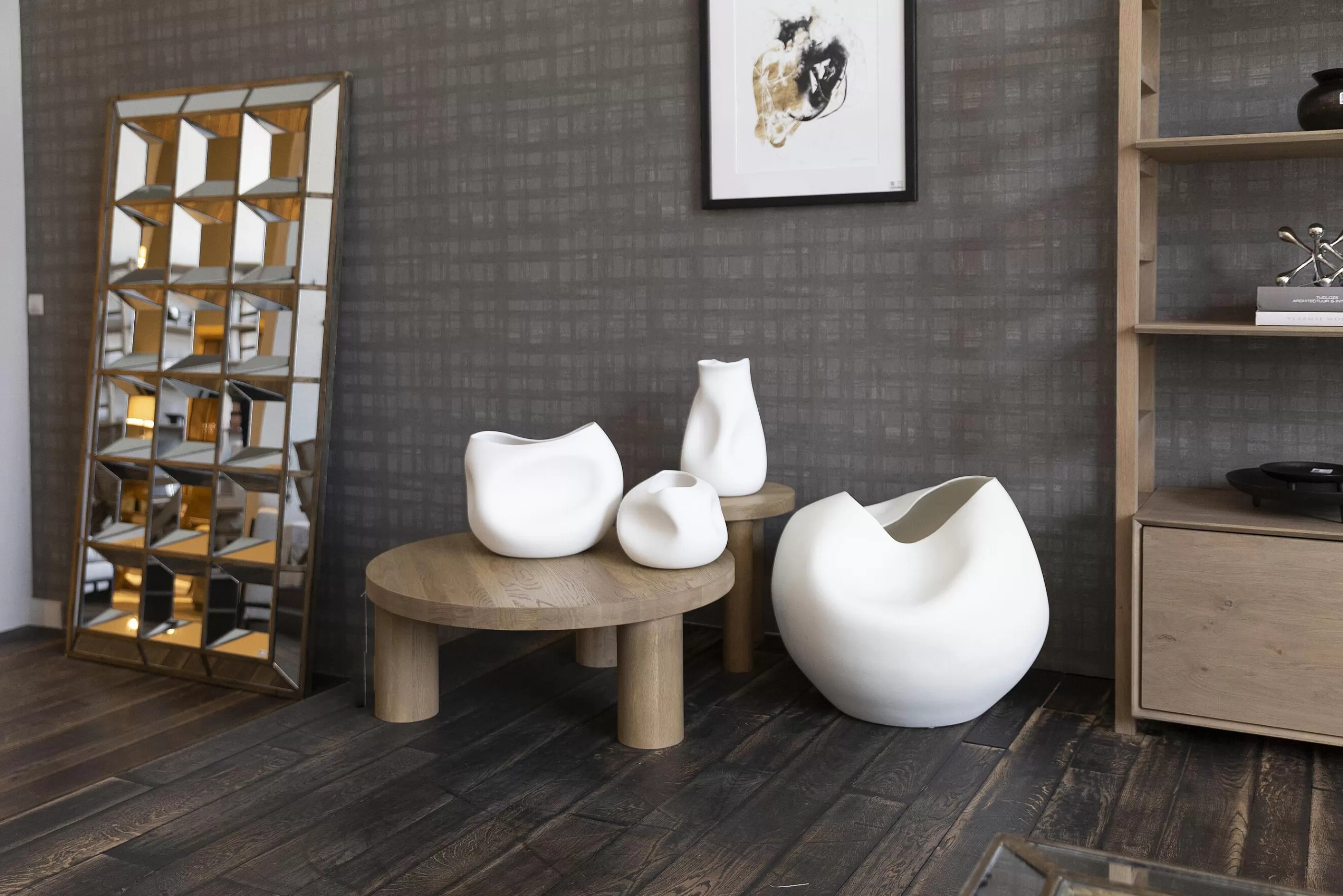 Flamant Zwart-Gouden Splash, Kunst Aan De Muur, Model 3 | Decoratie